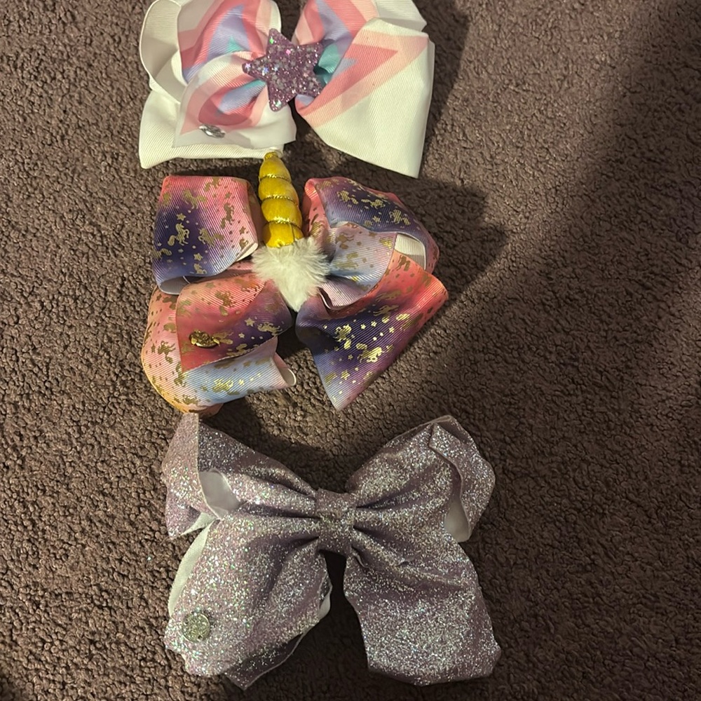 JOJO SIWA HAIR BOWS X3